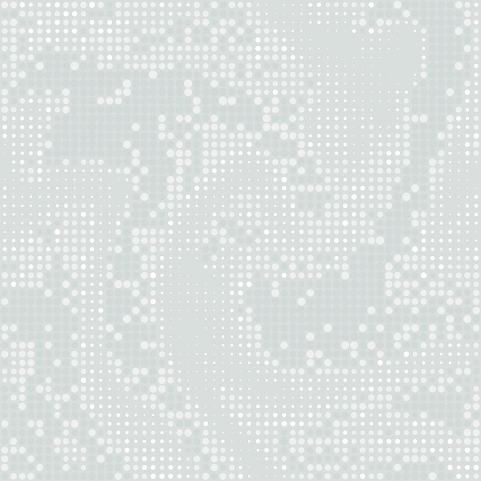 White camouflage of the LED screen. Urban camo halftone dots texture. Military seamless pattern. Digital background vector