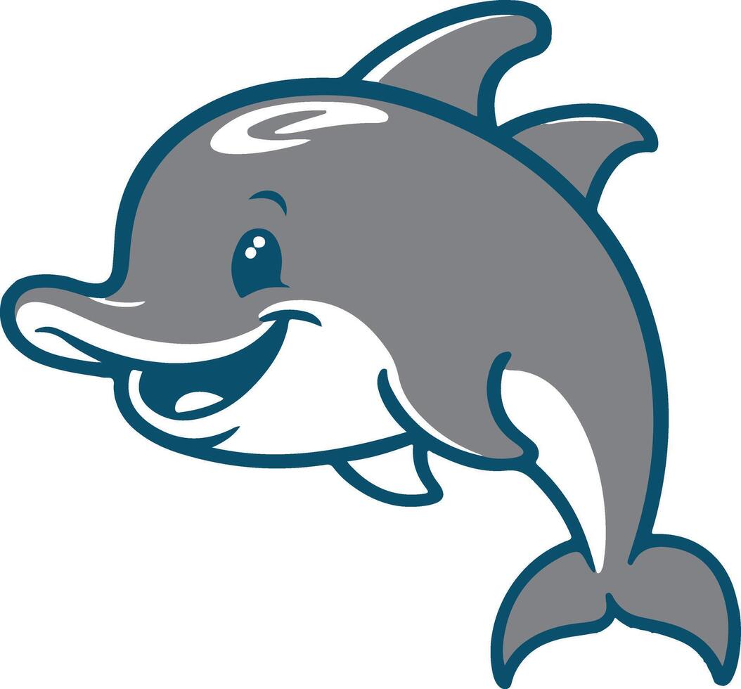 Ocean Friends Cute Dolphins Just for Kids vector