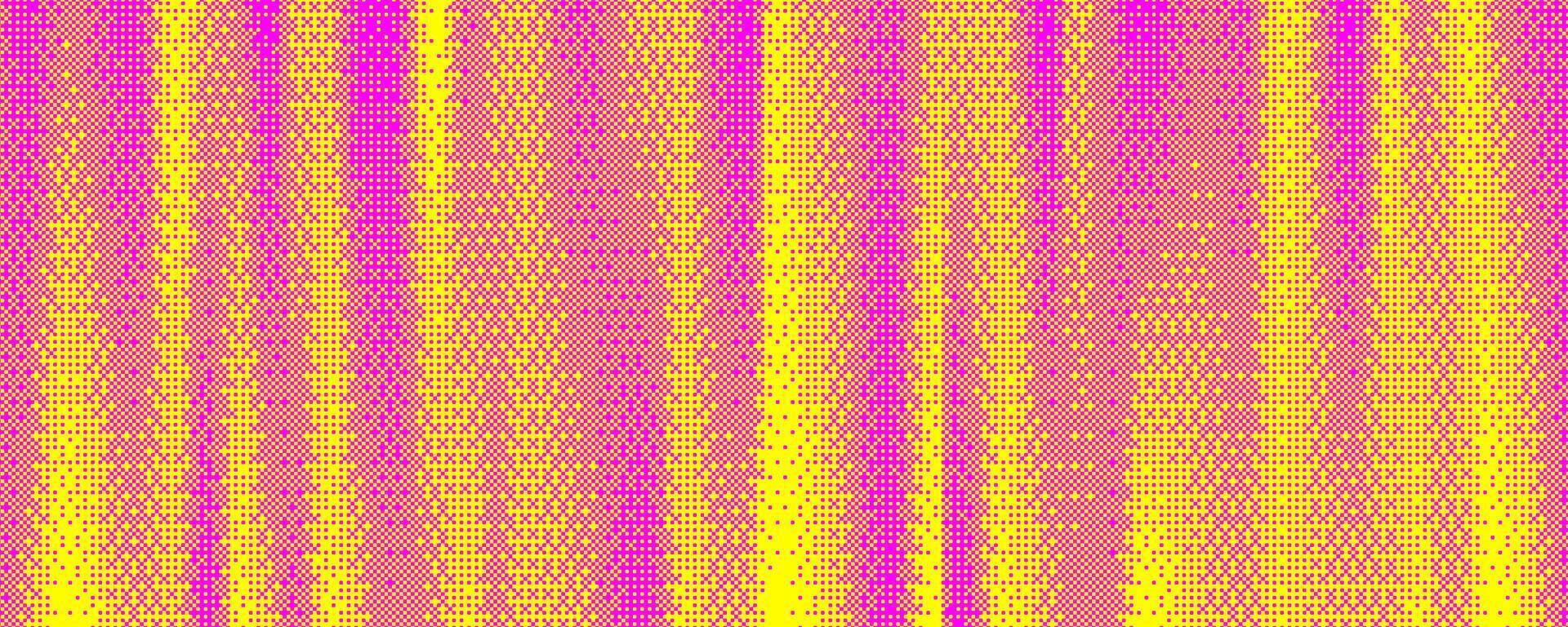 Pixel pattern background with bitmap game texture. Dotted dither pink and yellow gradient bg. Retro striped digital wallpaper. Abstract geometric noisy screen tone. vector