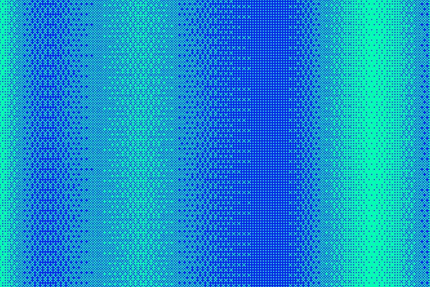 Pixel bitmap background with retro dotted pattern. Blue striped abstract gradation. Noise effect dither halftone wallpaper vector
