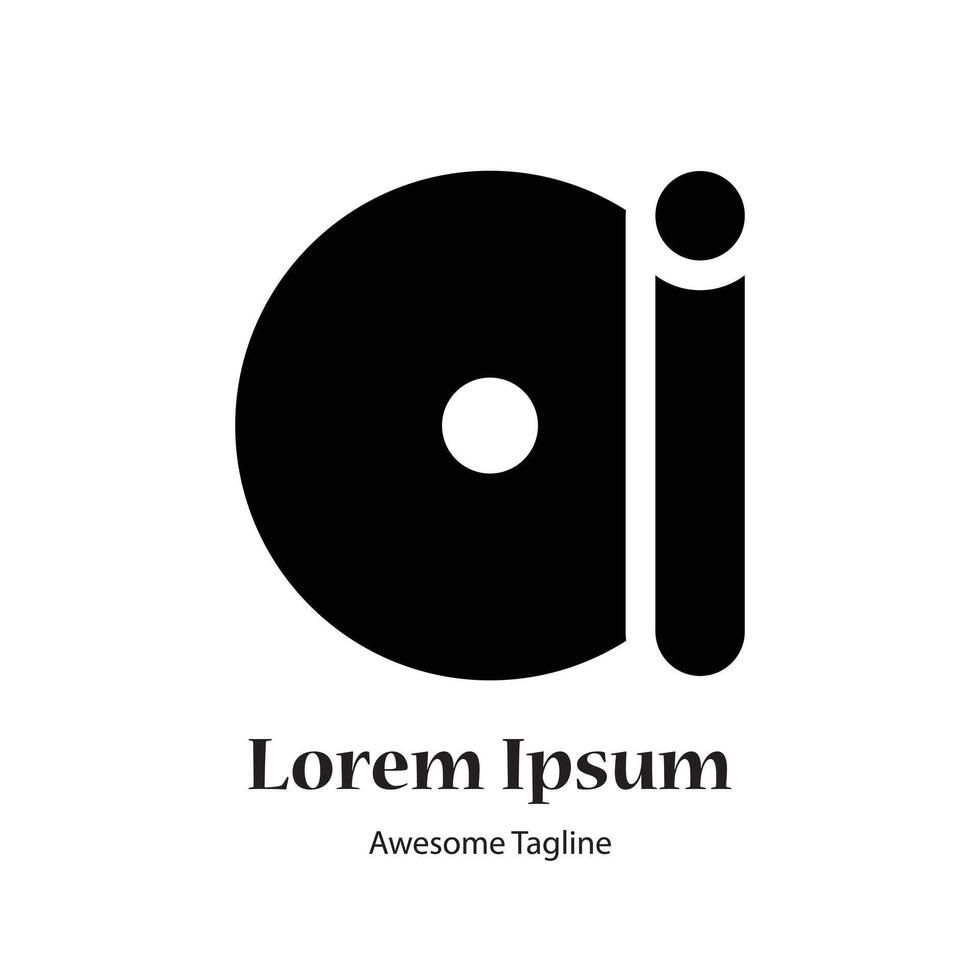 A i letter initial logo design vector