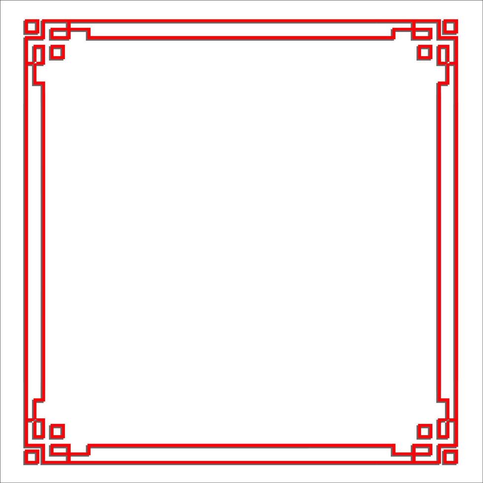 Classic Chinese red frame vector