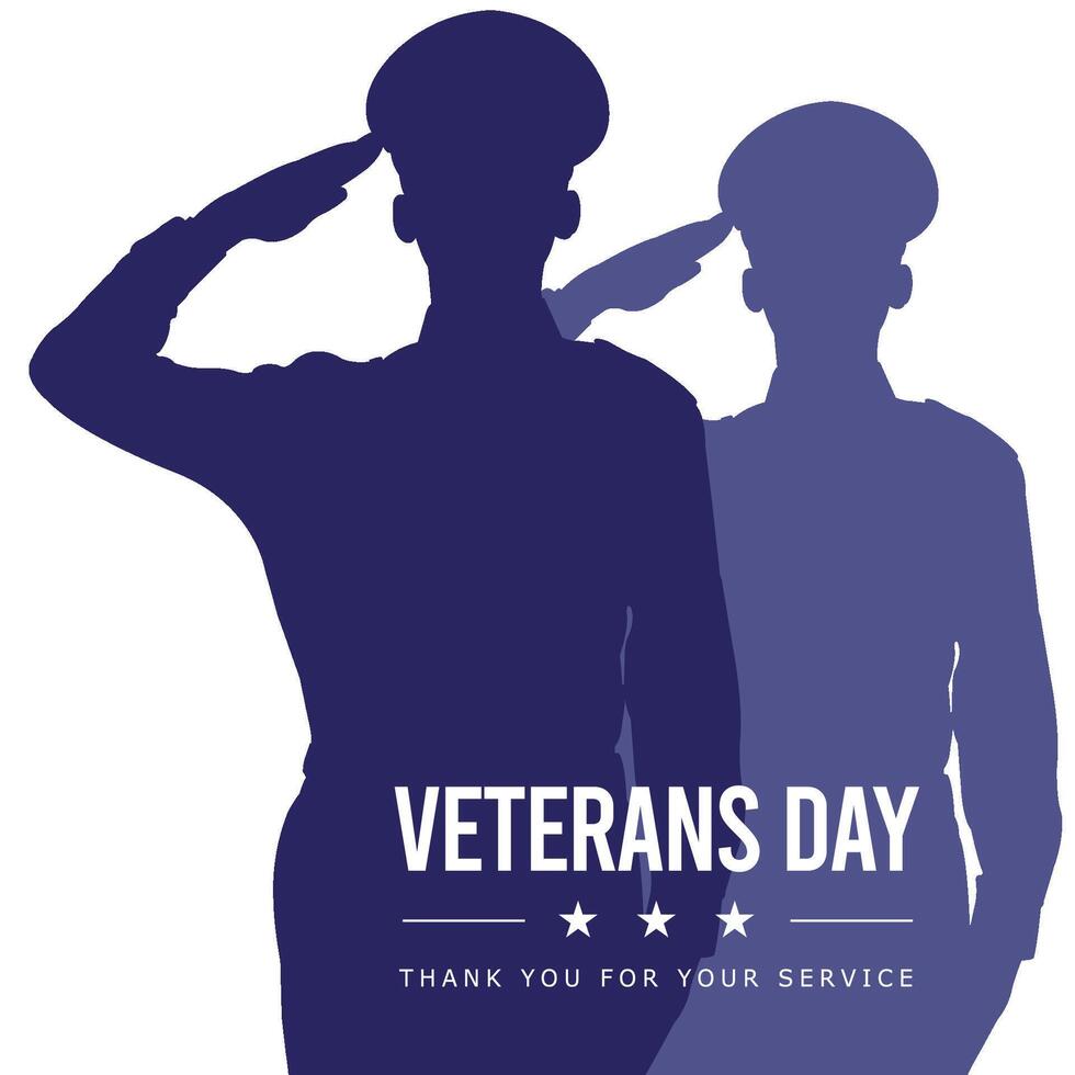 Simple Veterans Day design vector