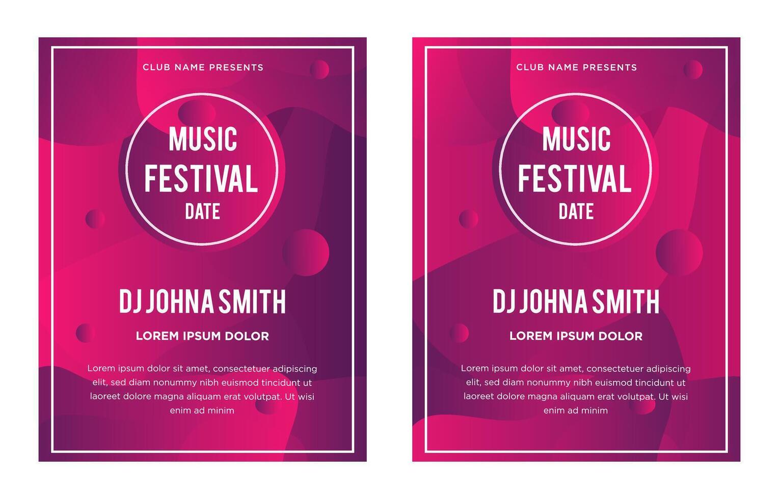 Modern abstract fluid purple magenta circle shape colors on vivid gradient background for Brochure, Flyer, Poster, leaflet, A4 size vector
