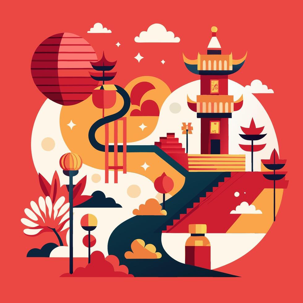 Chinese new year illustration vector