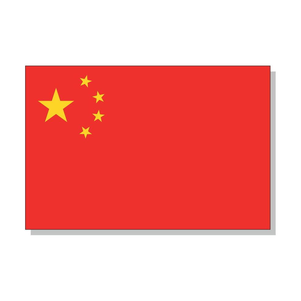 China flag illustration vector