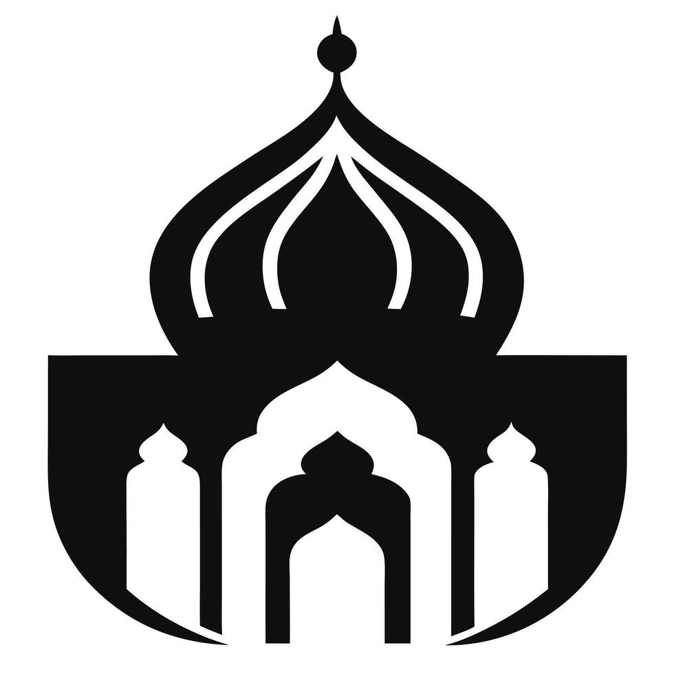 Moroccan Pattern Silhouette Illustration for Elegant Designs, logo for a mosque vector