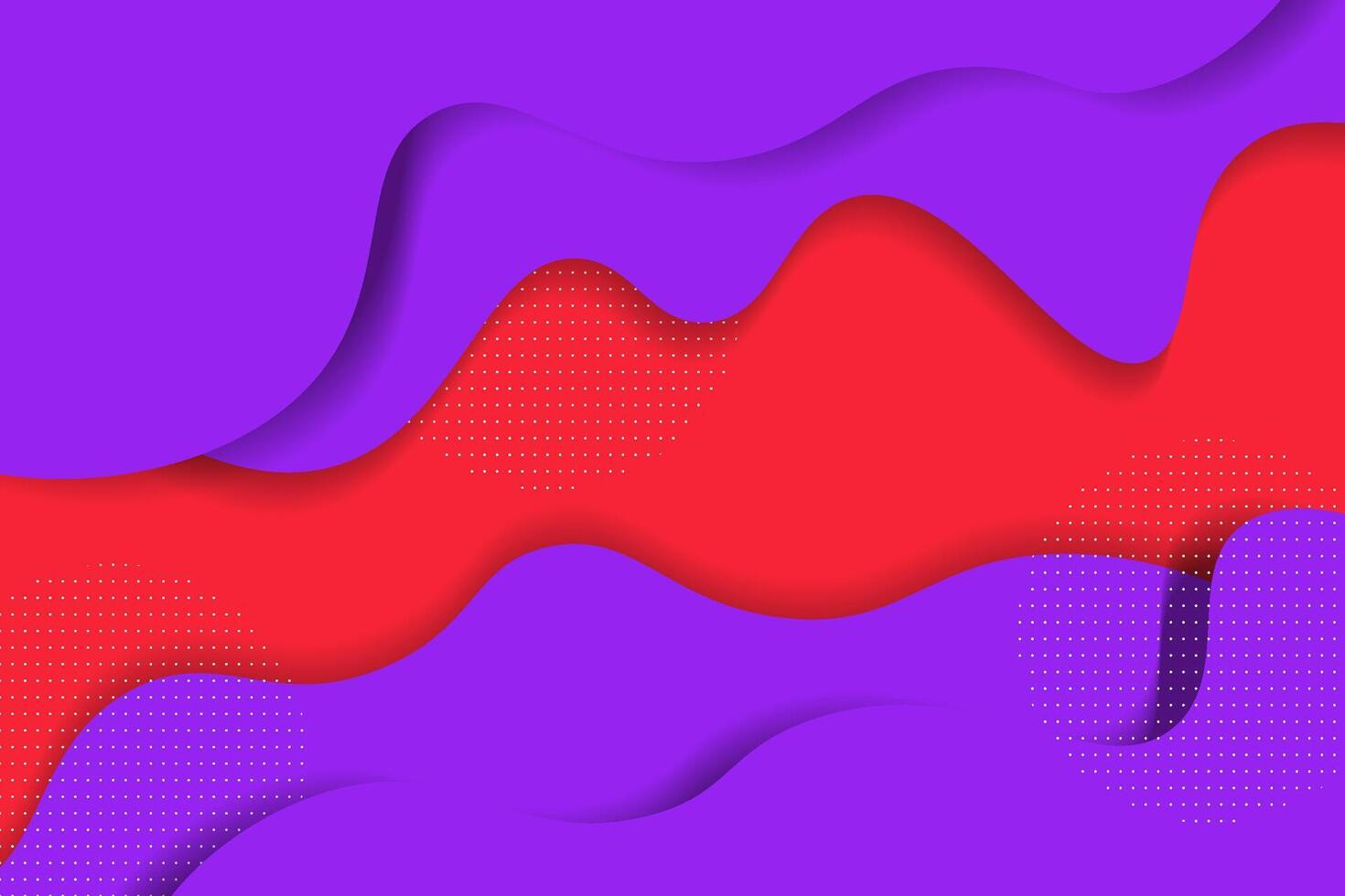 Geometric business banner design with red background. Creative banner design with purple wave shape as template. Simple design on horizontal banner. Eps10 vector
