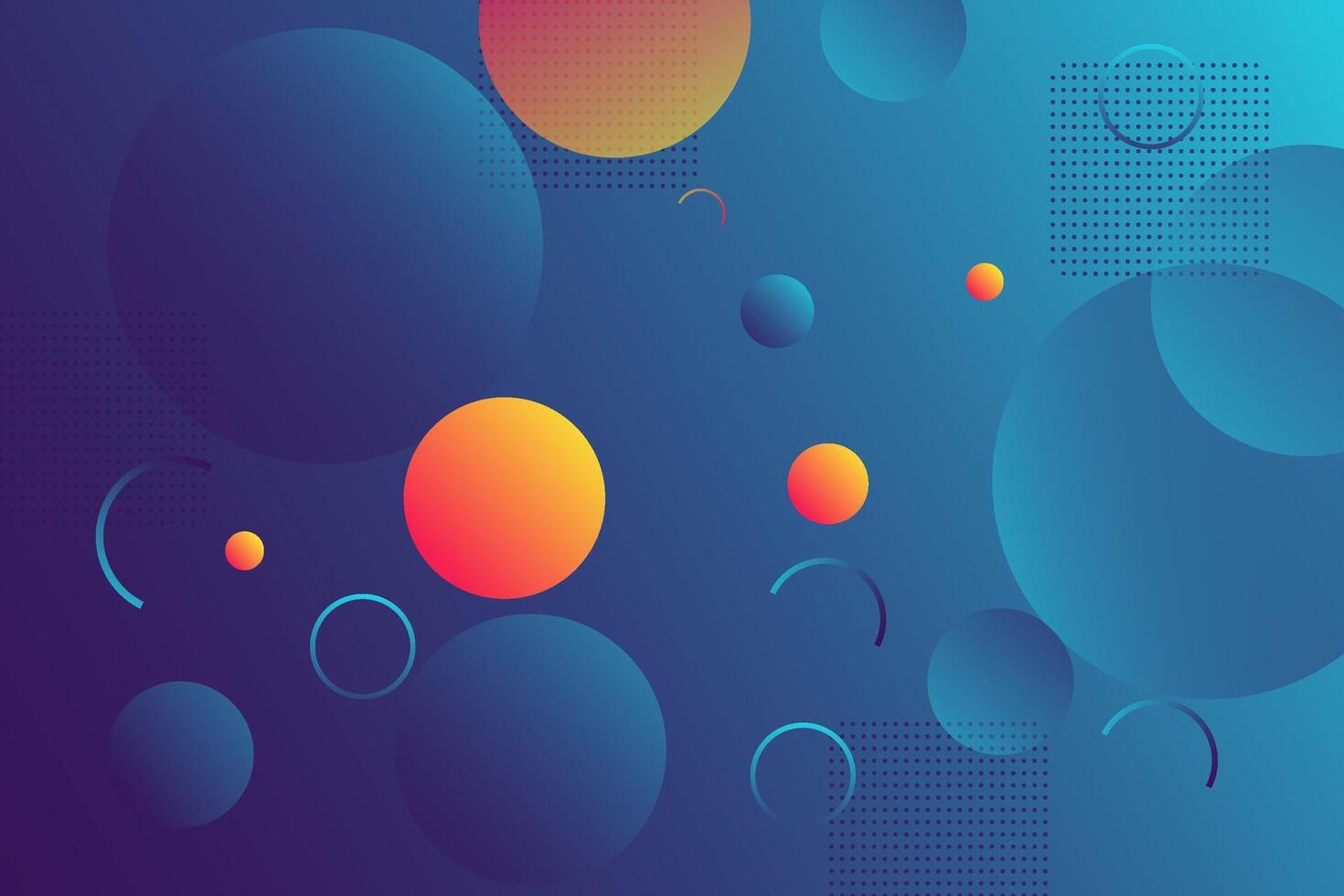 Colorful dark blue gradient liquid abstract background with soft color gradient circle element pattern in the background. Eps10 vector