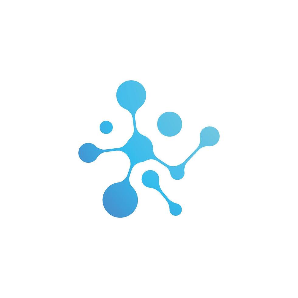 Molecule logo icon template for science brand identity. vector