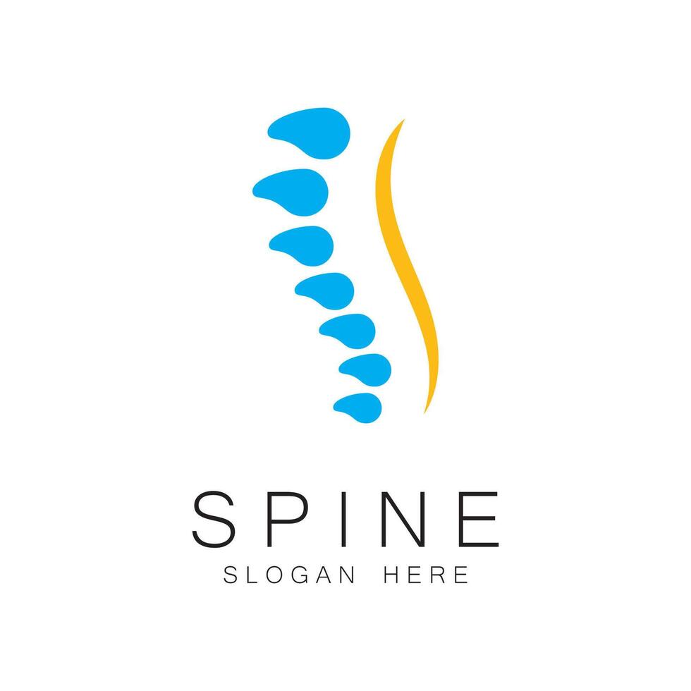 Spine care symbol logo template illustration design vector