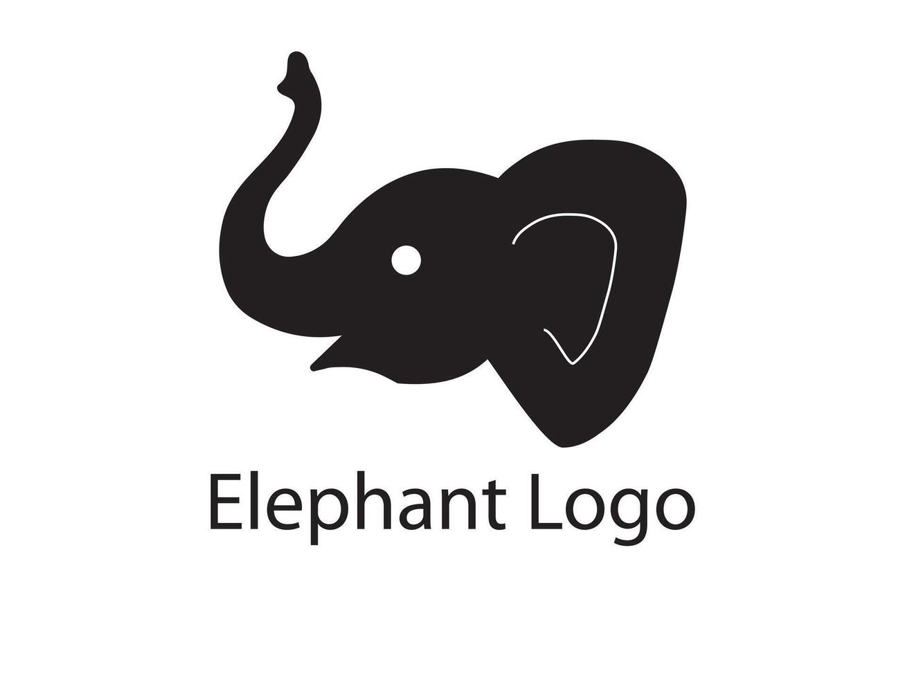 Modern elephant logo, Elephant Head logo design vector