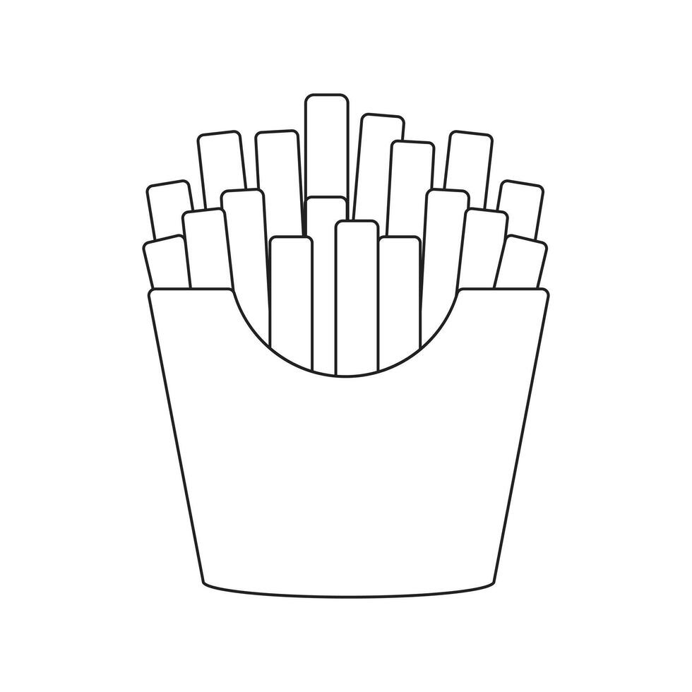 French fries icon isolated on a white background, ideal for websites, blogs, logos, graphic design, social media, UI, and mobile apps vector