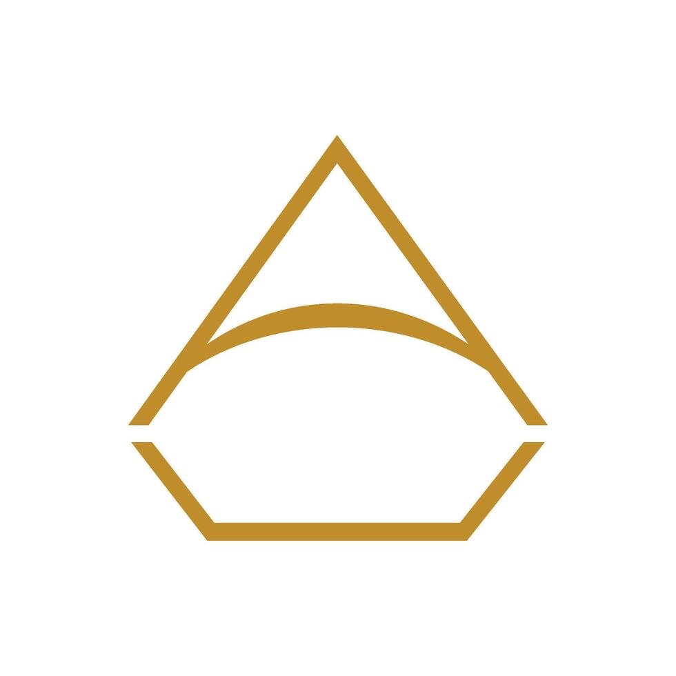 Letter A with diamond vector