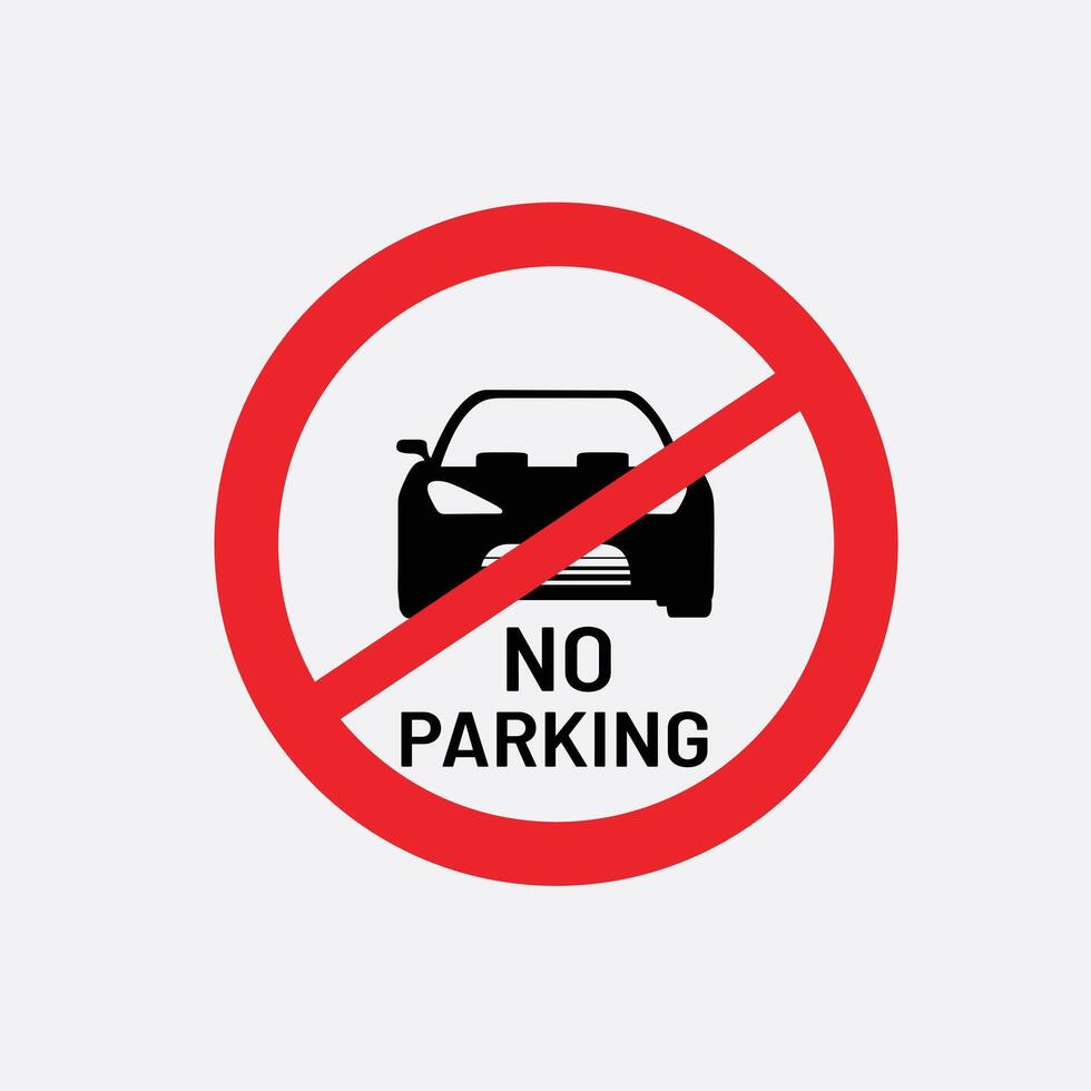 No parking sign with tow away symbol, the sign to not allow for parking vector