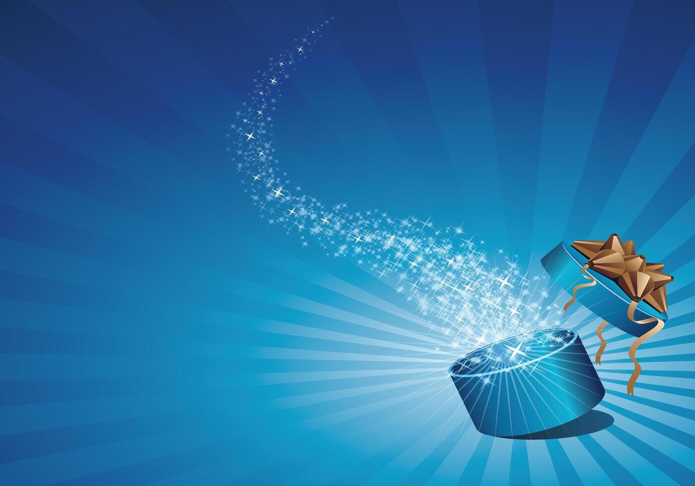 Blue Holiday Gift with Enchanted Sparkles vector