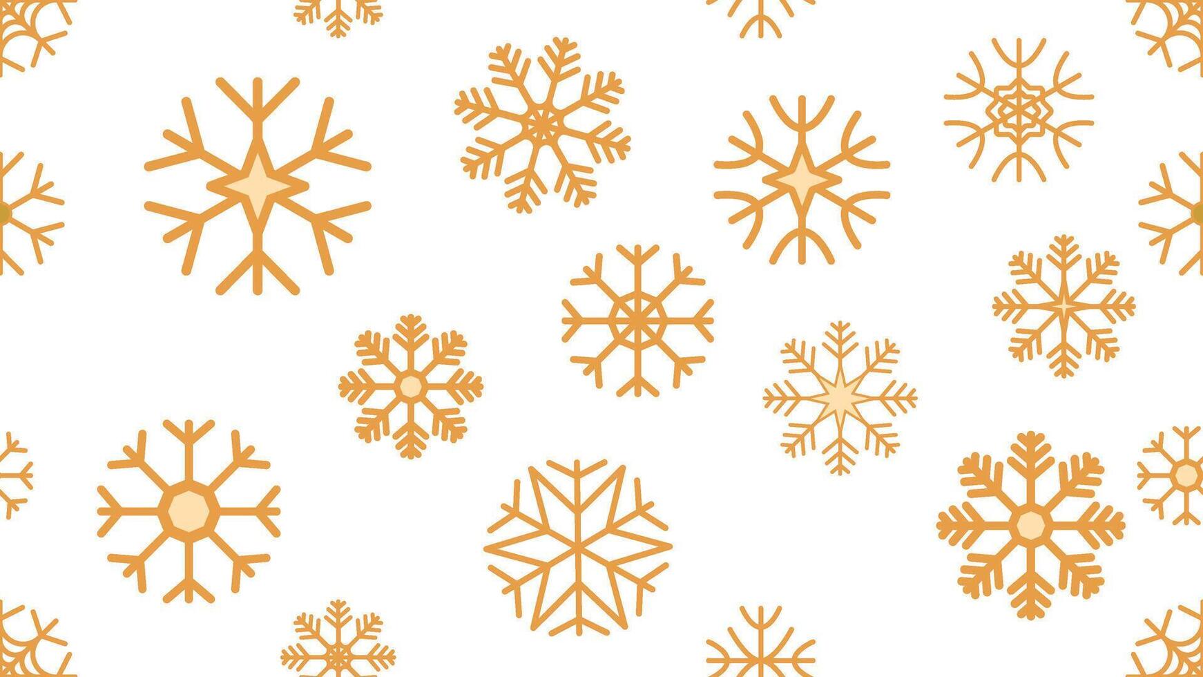 seamless pattern golden snowflakes christmas with festive geometric elements with stars and circles vector