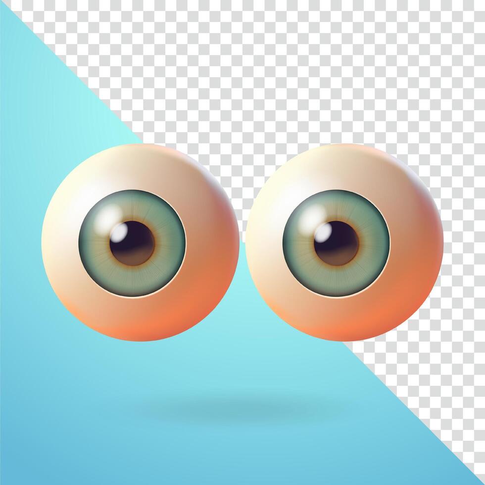 Eyeball, 3d elements vector