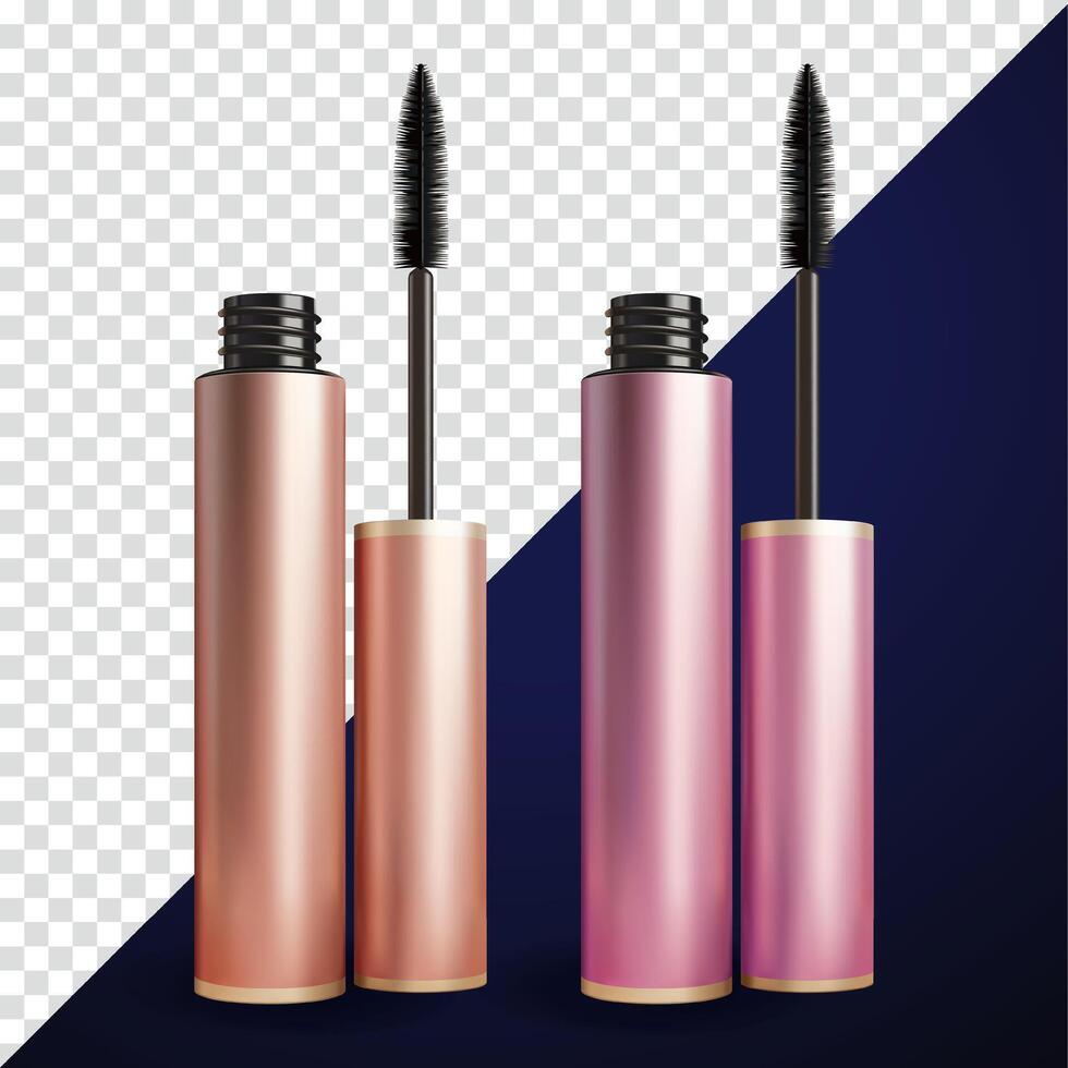 Mascara, 3d. Suitable for cosmetics and advertising vector