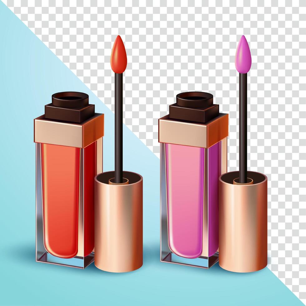 Lip gloss, 3d. Suitable for cosmetics and advertising vector