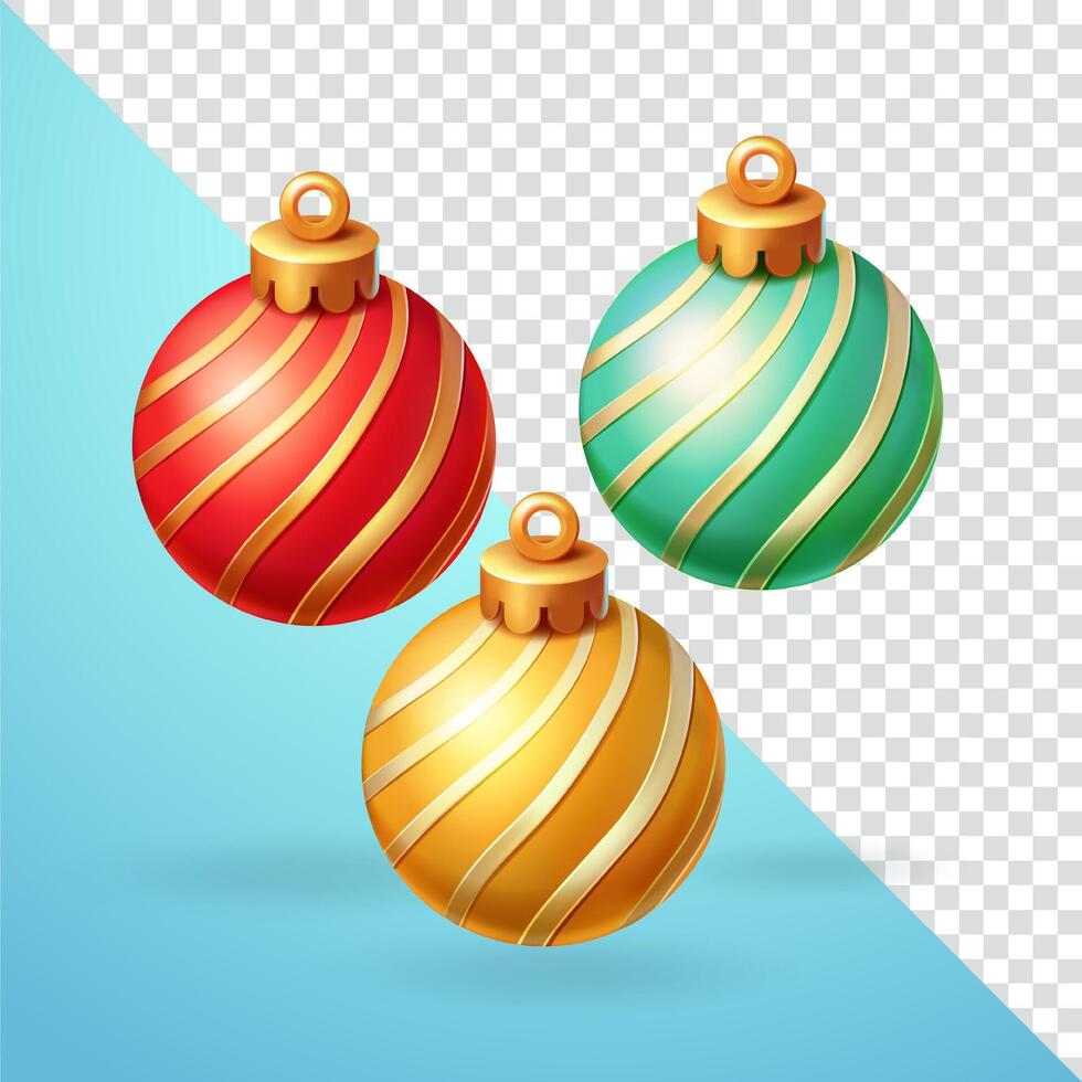 Christmas ball, 3d elements vector