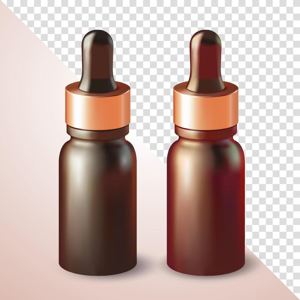 Serum bottle, 3d. Suitable for cosmetics and advertising vector