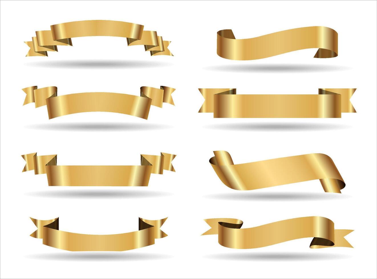 Golden banner ribbon banner, label, sign for sale collection illustration vector