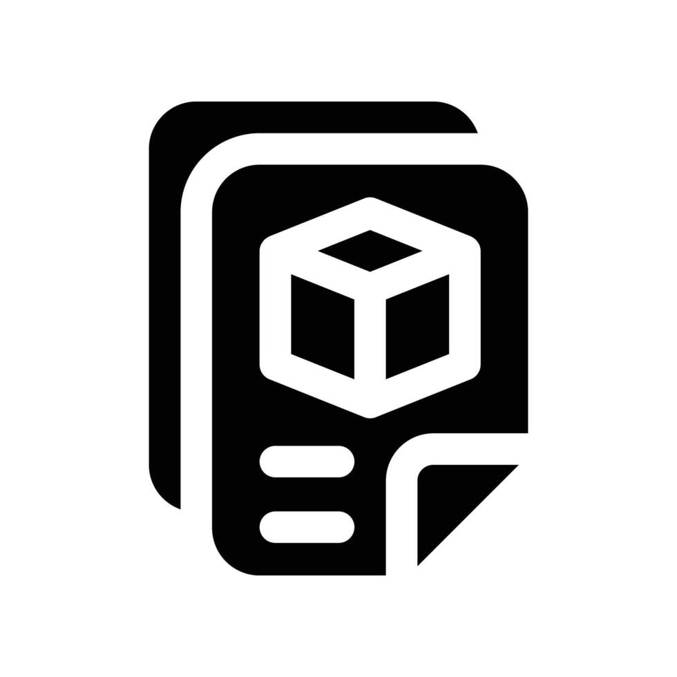 document icon. glyph icon for your website, mobile, presentation, and logo design. vector