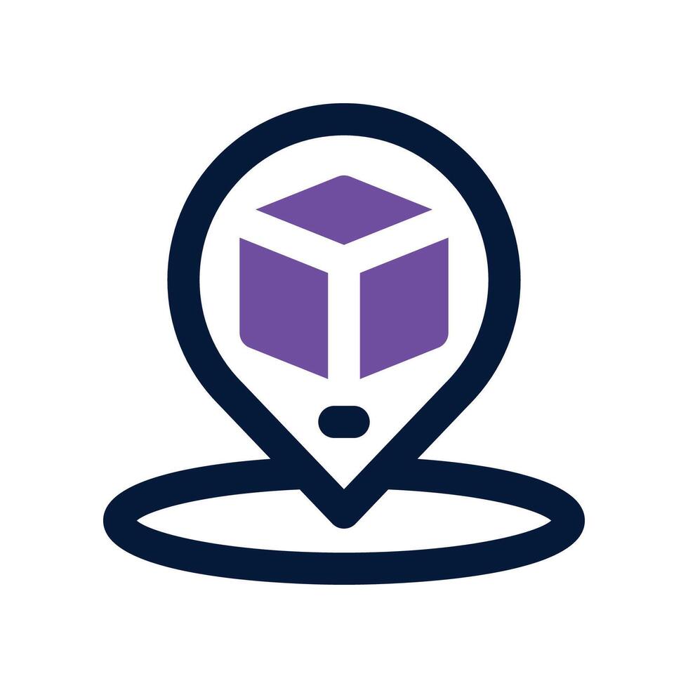 location icon. dual tone icon for your website, mobile, presentation, and logo design. vector