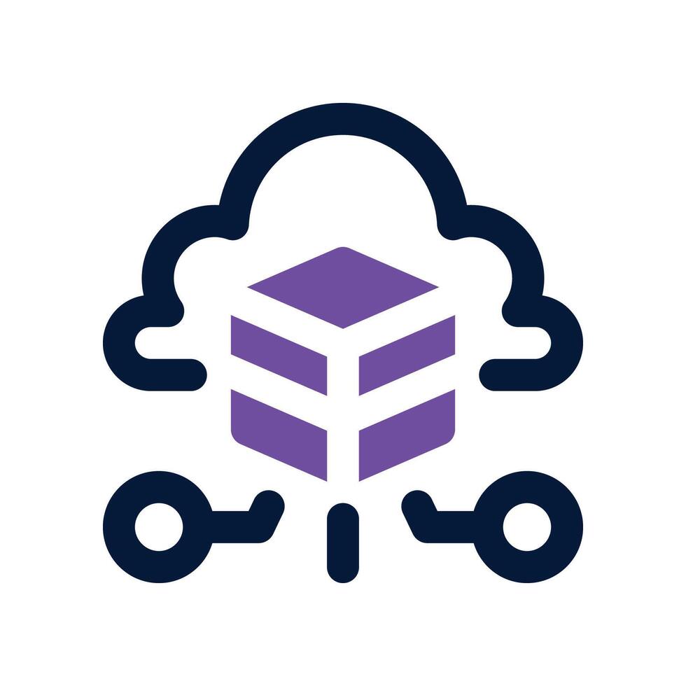 cloud icon. dual tone icon for your website, mobile, presentation, and logo design. vector
