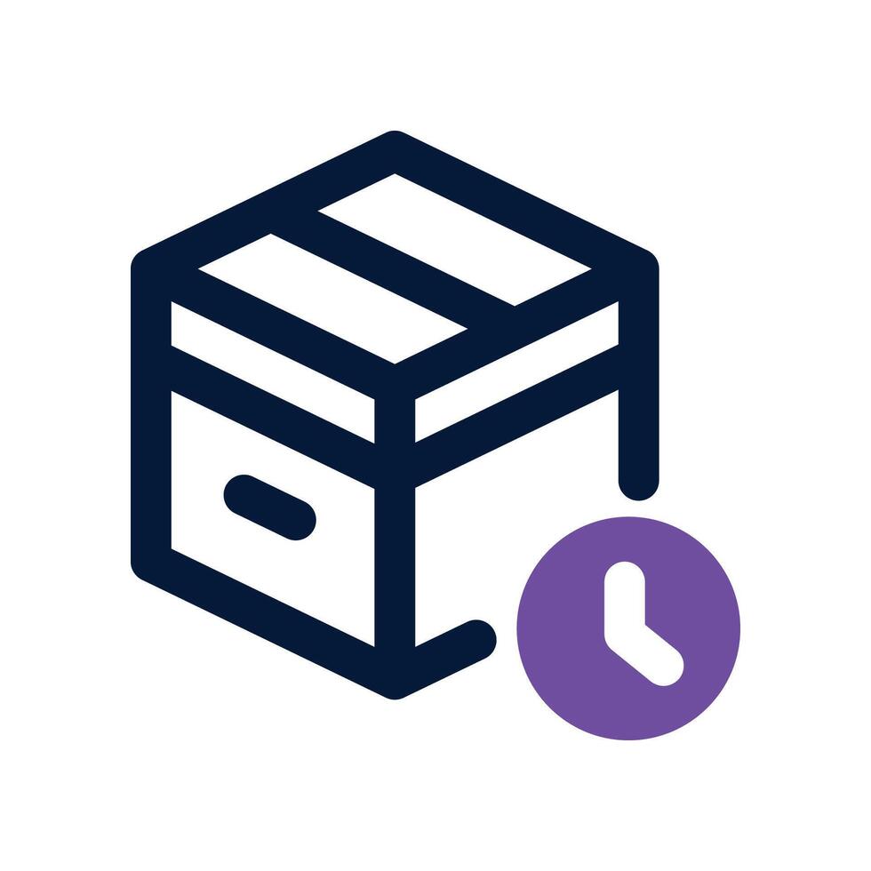delivery time icon. dual tone icon for your website, mobile, presentation, and logo design. vector