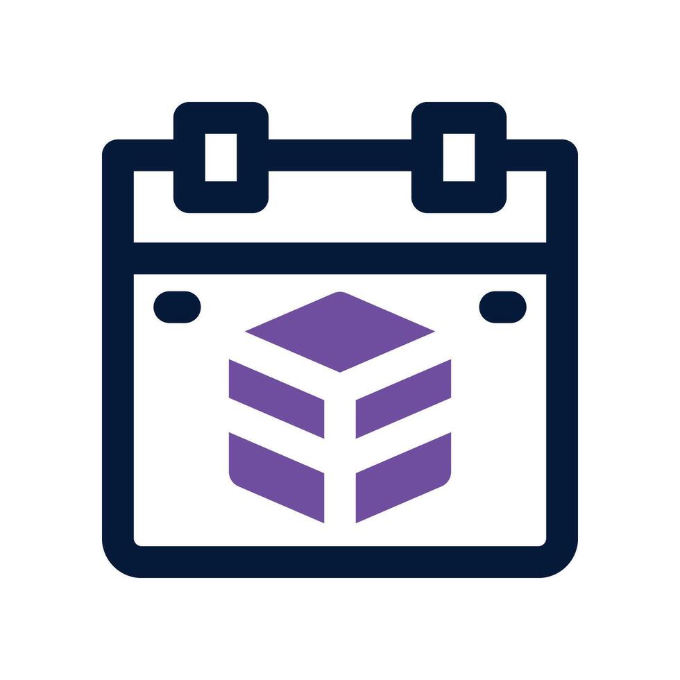 calendar icon. dual tone icon for your website, mobile, presentation, and logo design. vector