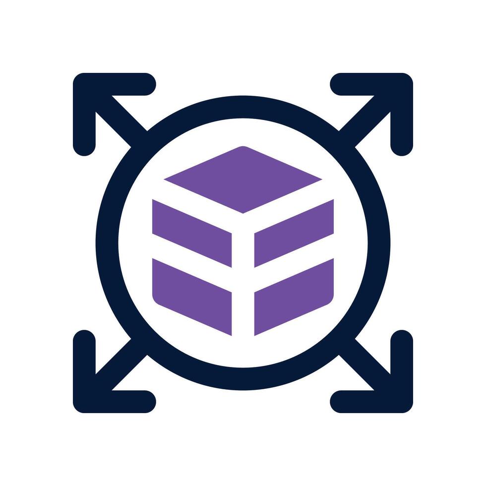 distribution icon. dual tone icon for your website, mobile, presentation, and logo design. vector