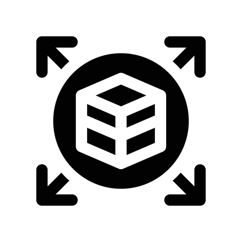 distribution icon. glyph icon for your website, mobile, presentation, and logo design. vector