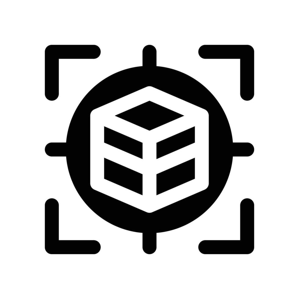 target icon. glyph icon for your website, mobile, presentation, and logo design. vector