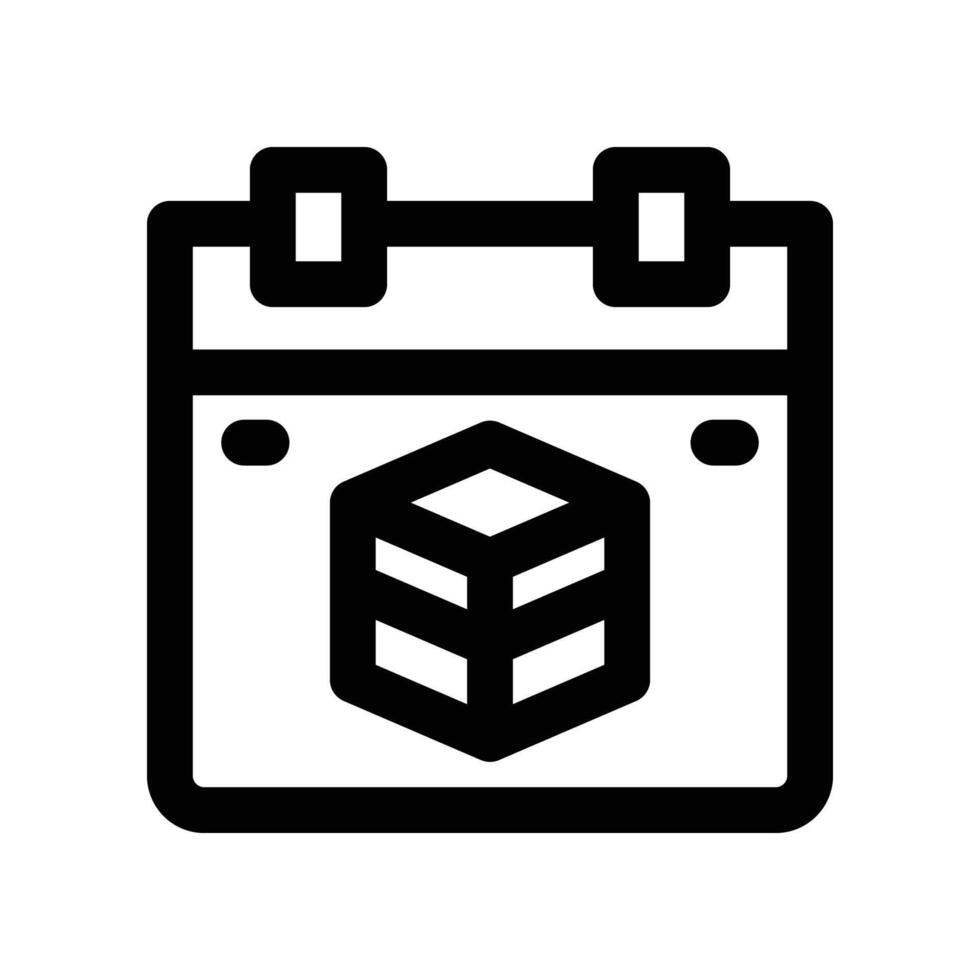 calendar icon. line icon for your website, mobile, presentation, and logo design. vector