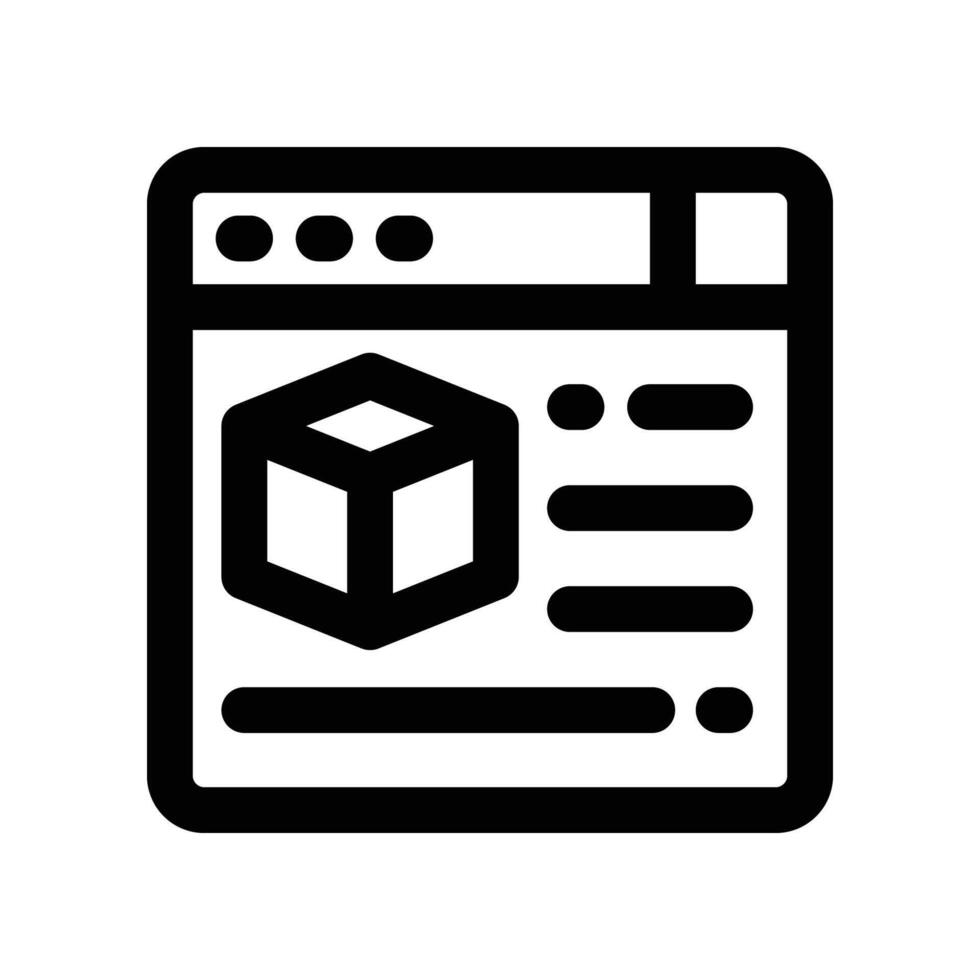 website icon. line icon for your website, mobile, presentation, and logo design. vector
