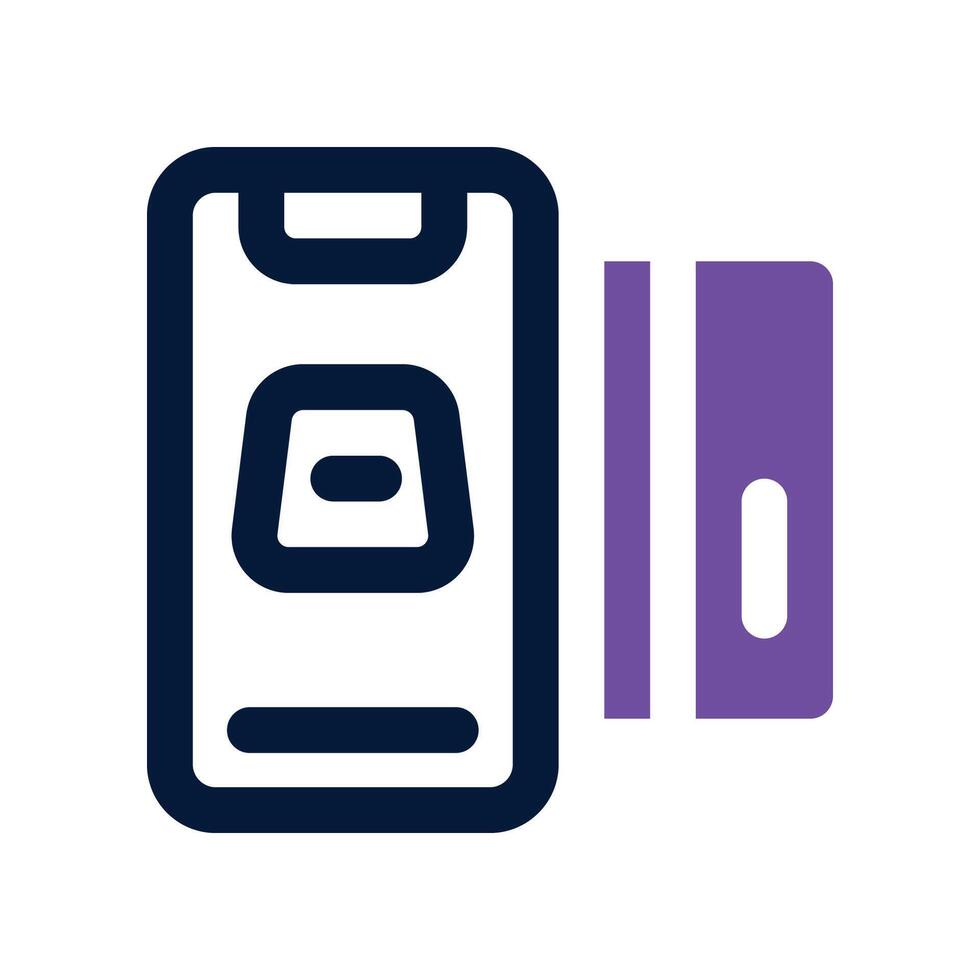 mobile payment icon. dual tone icon for your website, mobile, presentation, and logo design. vector