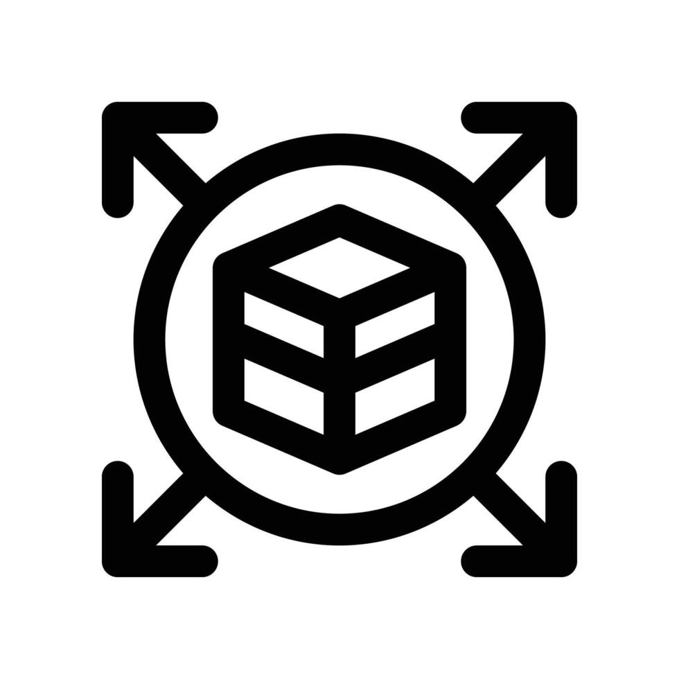 distribution icon. line icon for your website, mobile, presentation, and logo design. vector