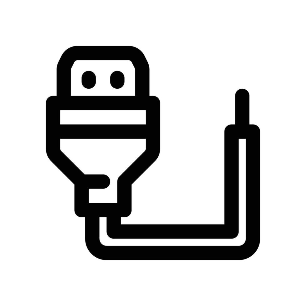 hdmi cable icono. línea icono para tu sitio web, móvil, presentación, y logo diseño. vector