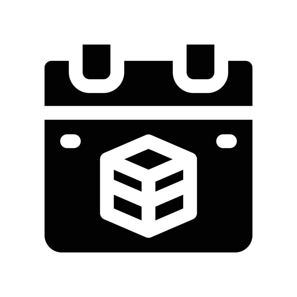 calendar icon. glyph icon for your website, mobile, presentation, and logo design. vector