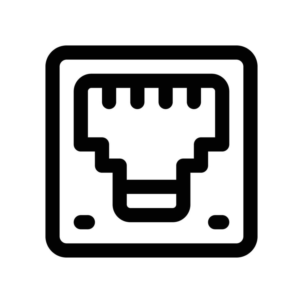 ethernet port icon. line icon for your website, mobile, presentation, and logo design. vector