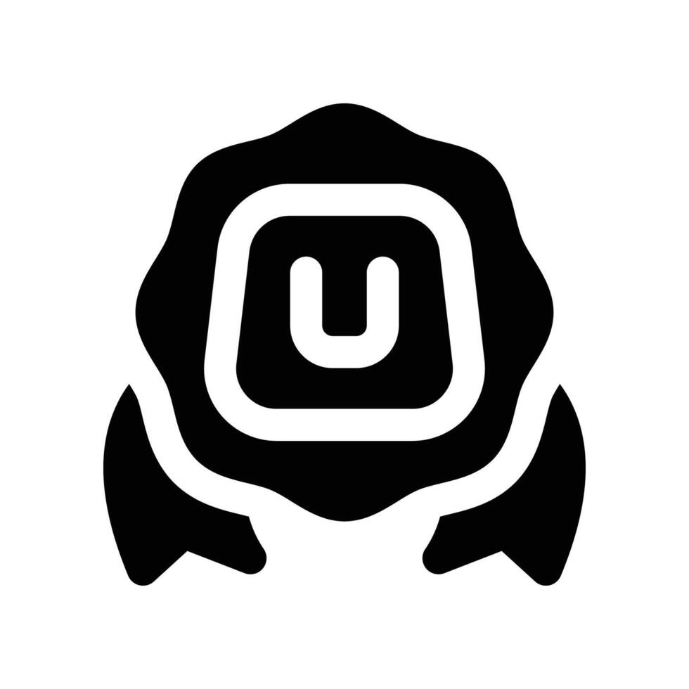 badge icon. glyph icon for your website, mobile, presentation, and logo design. vector