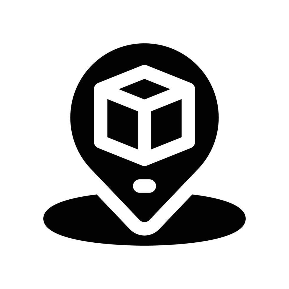 location icon. glyph icon for your website, mobile, presentation, and logo design. vector