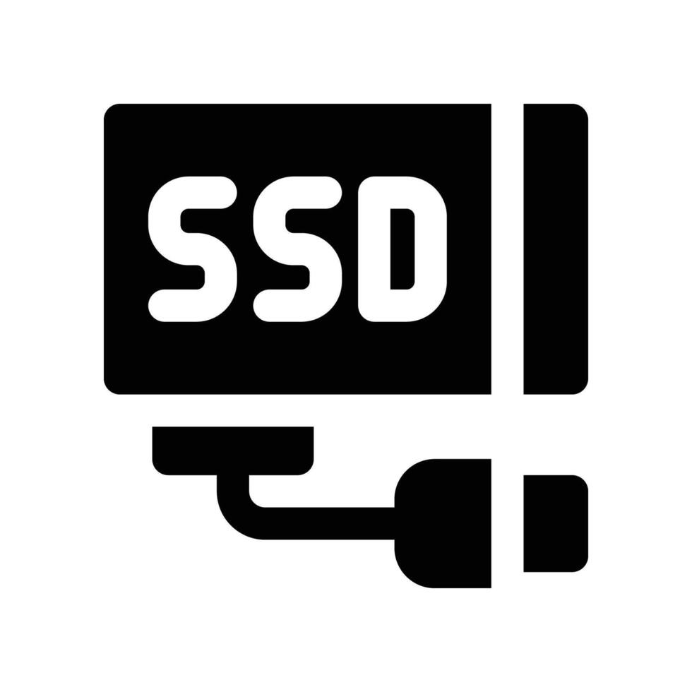 external ssd icon. glyph icon for your website, mobile, presentation, and logo design. vector