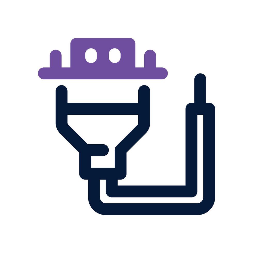 vga cable icon. dual tone icon for your website, mobile, presentation, and logo design. vector