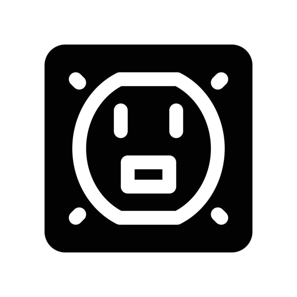 socket icon. glyph icon for your website, mobile, presentation, and logo design. vector
