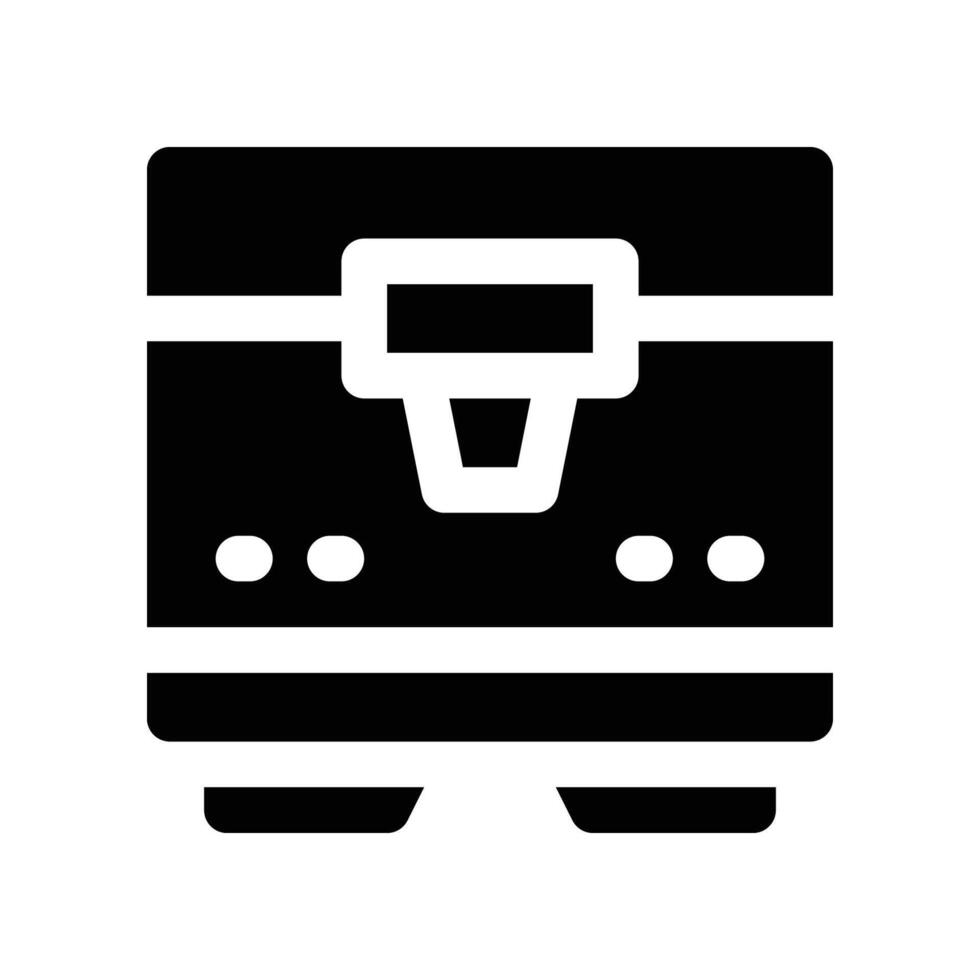 3d printer icon. glyph icon for your website, mobile, presentation, and logo design. vector