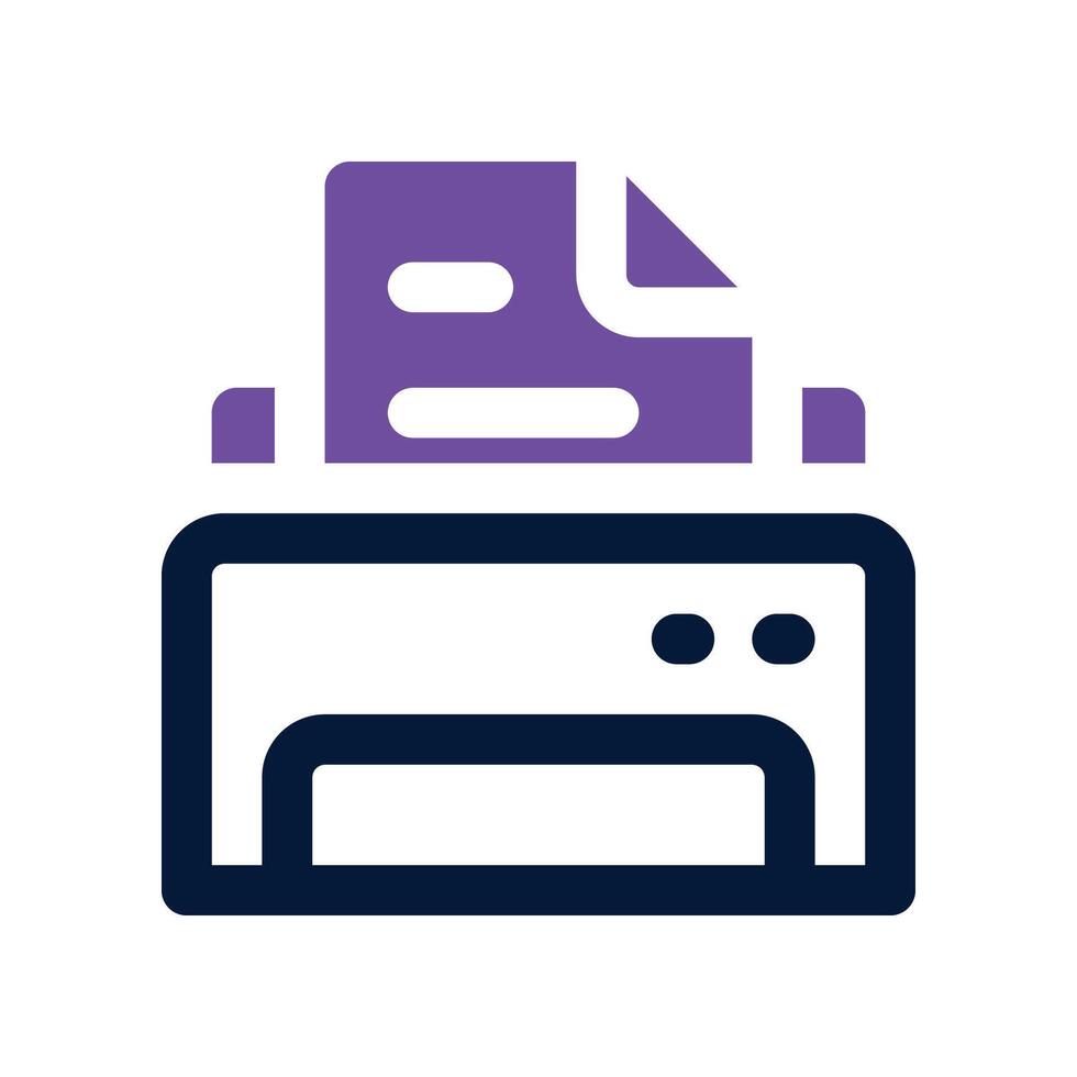printer icon. dual tone icon for your website, mobile, presentation, and logo design. vector
