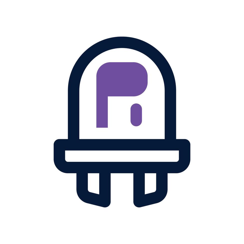 diode led icon. dual tone icon for your website, mobile, presentation, and logo design. vector